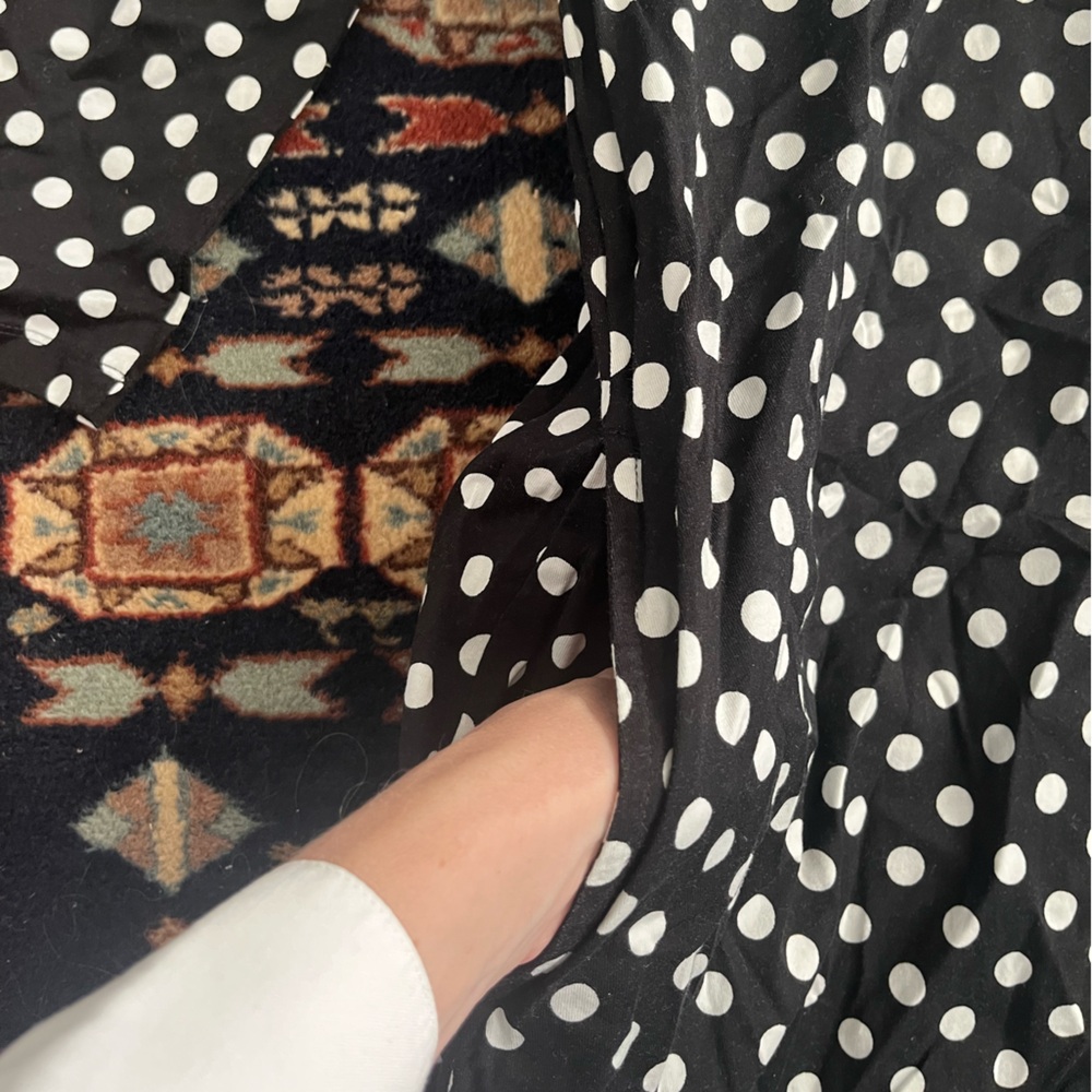 Marimekko Pallo shift black white polka dot cotton pockets midi S - Picture 3 of 9